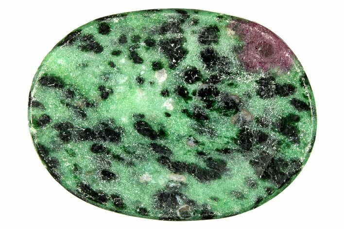 1.5" Polished Ruby Zoisite Worry Stone - Photo 1